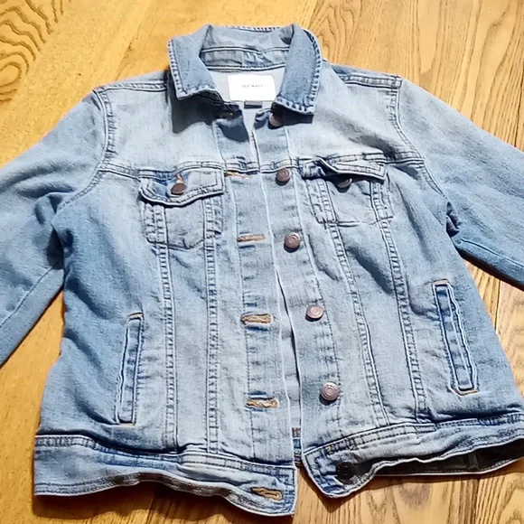 OLD NAVY Jeans Jacket Womens XS BLUE Denim Preowned Coat Winter Used Spring - Picture 1 of 9